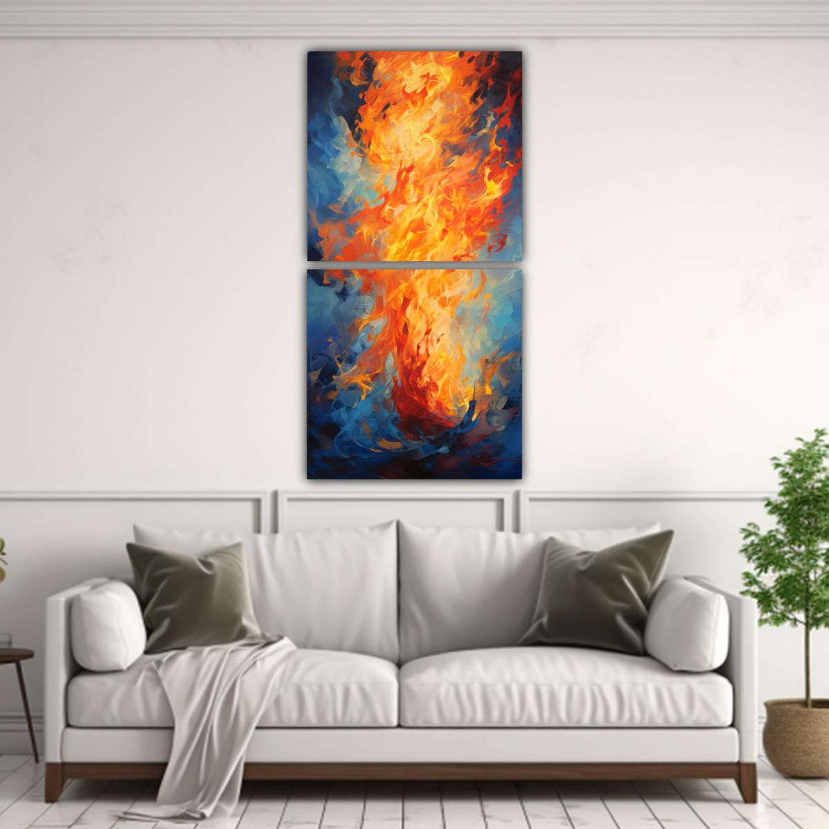 GENERICO - Conjunto 2 Cuadros Inspiración Intrincada Danza 20x40 Cm