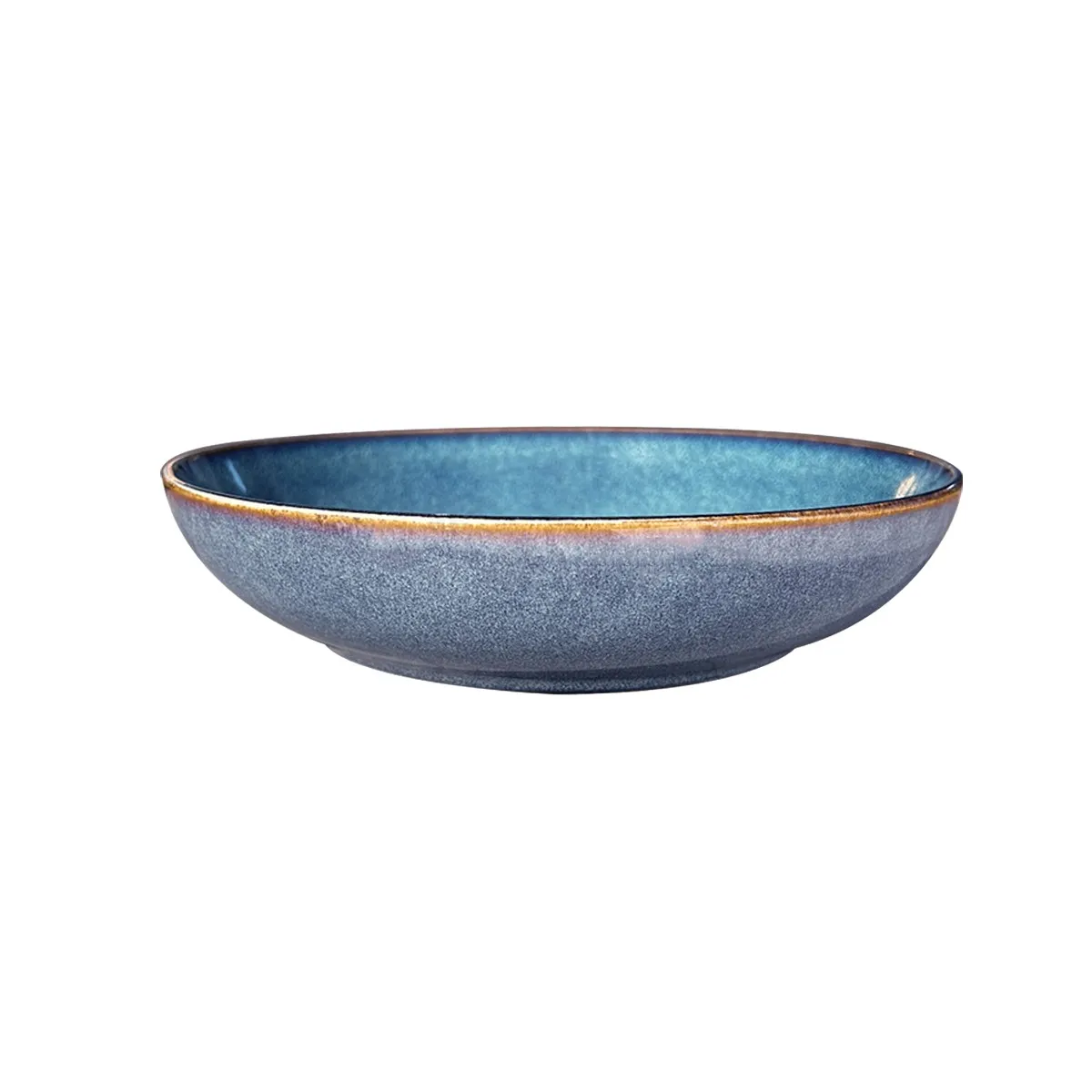 IMAHE - Set 6 Bowl Redondo Ceramica 22X4.5 Cm Gris Linea Efes
