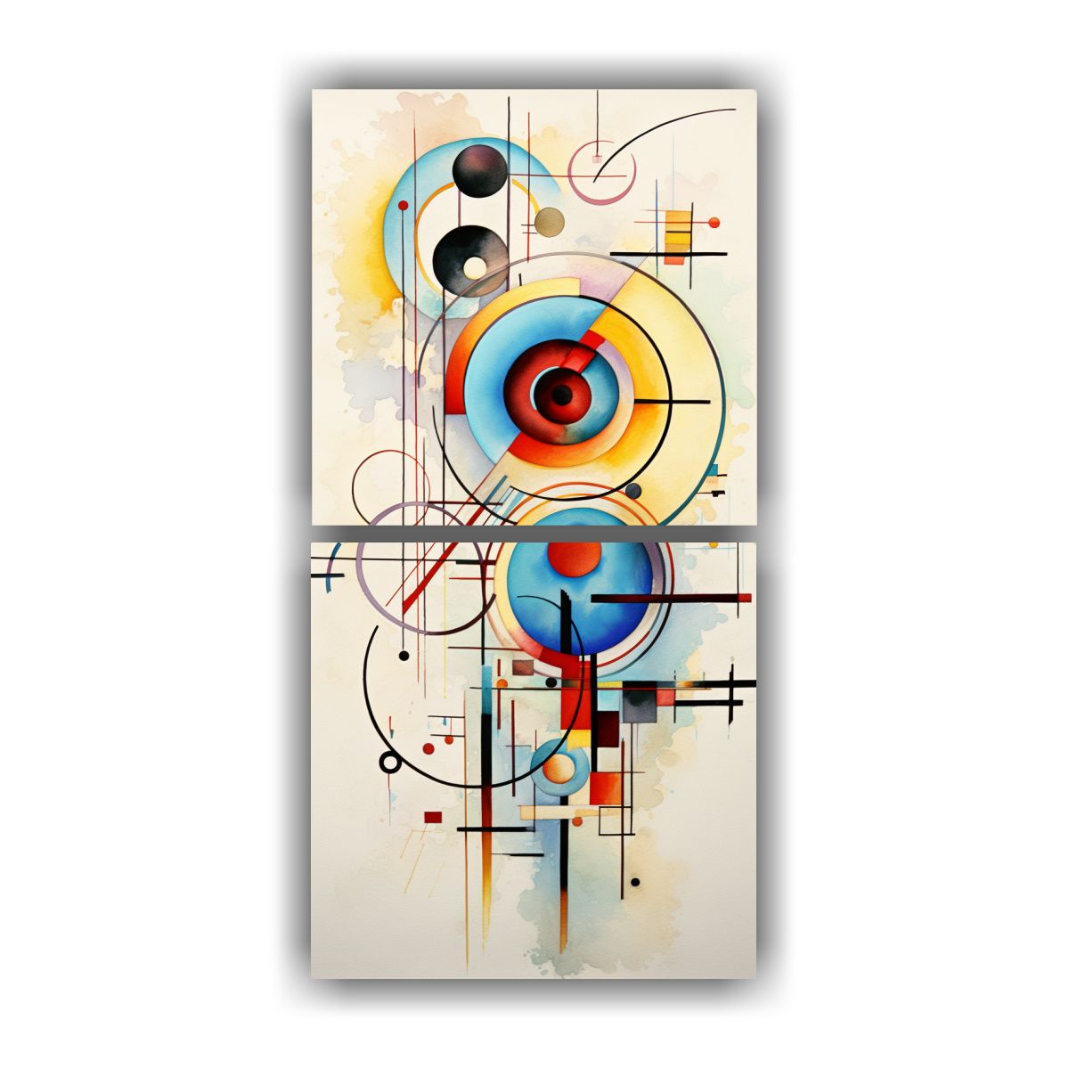 GENERICO - Pinturas Decorativas Abstractas Kandinsky 20x40 Cm