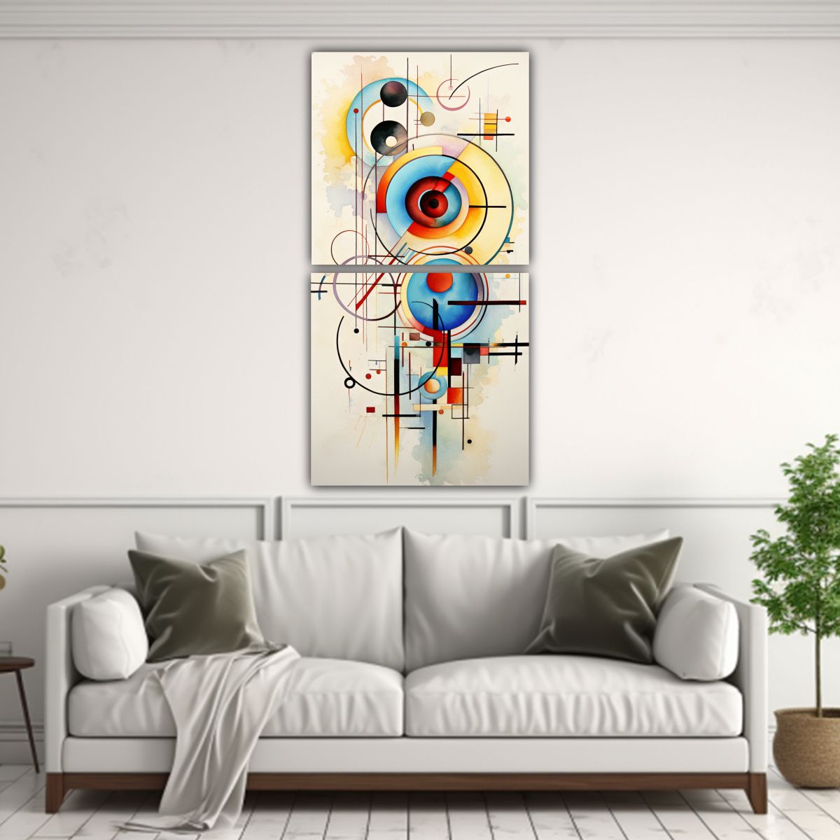 GENERICO - Pinturas Decorativas Abstractas Kandinsky 20x40 Cm