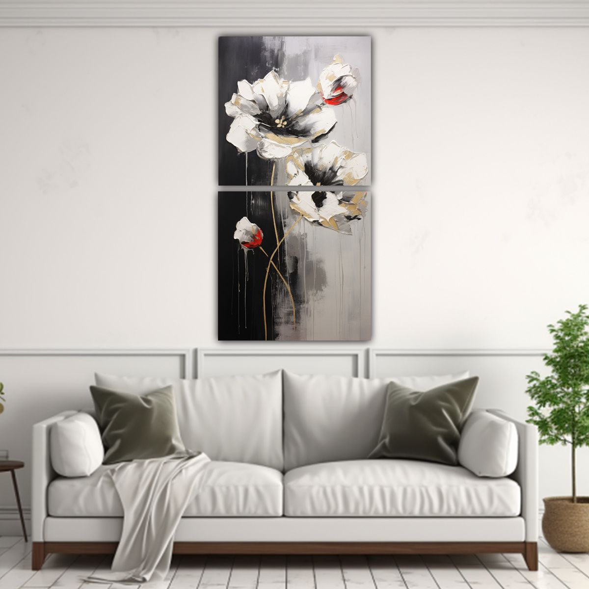 GENERICO - Pintura Sobre Lienzo Estilo Decorativo Con Imagen 20x40 Cm