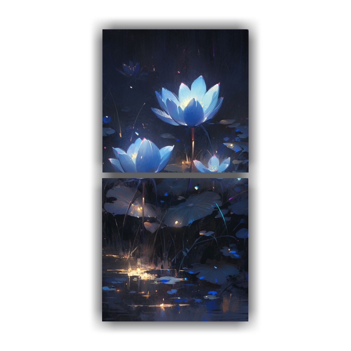 GENERICO - Pintura Lienzos Tela Abstracción Armónica Loto 40x80 Cm