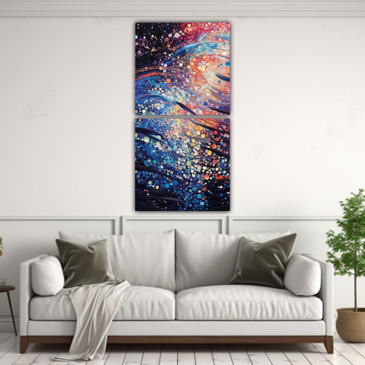 GENERICO - Conjunto 2 Artes Vanguardia Mural Estilo 20x40 Cm