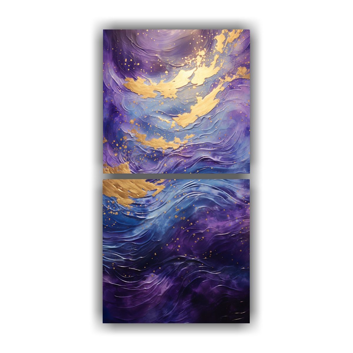 GENERICO - Diptico Tela Sublimada Estilo Puntillismo 60x120 Cm