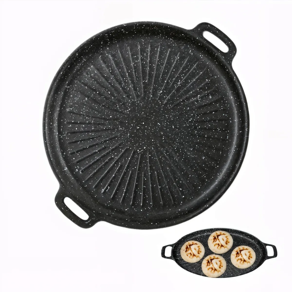 GENERICO - plancha antiadherente sarten budare sartenes hierro 30cm