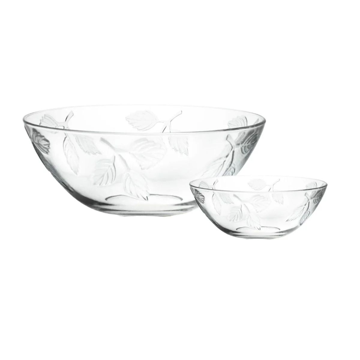 GENERICO - Set 7 Piezas Vidrio Ensaladera Allegra Transparente