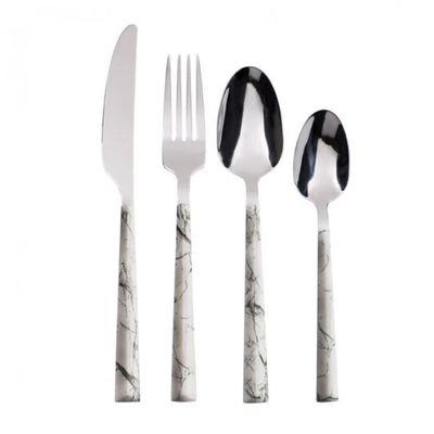 Imagen 2 del producto Set Cubiertos 24 Piezas Krons Marble Marmol Diseño Acero