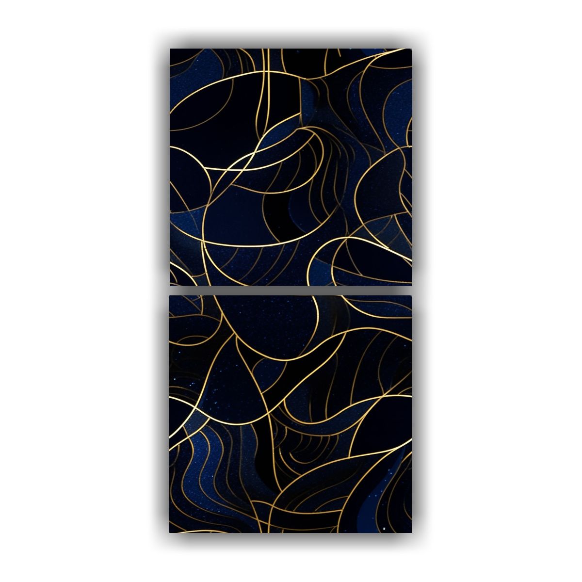GENERICO - Cuadro Diseño Salon Azul Oscuro Sobre Fondo 30x60 Cm