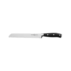 KRONS - Cuchillo Pan Signature Dentado 20cm MAngo Negro