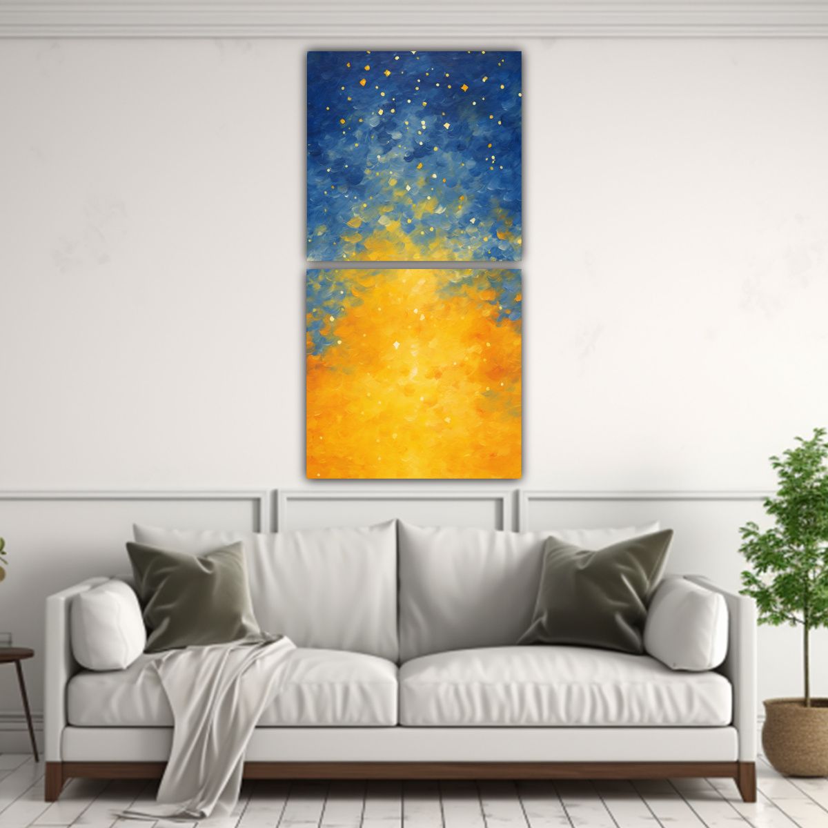 GENERICO - Composición Dinámica De La Noche Estrellada Con 30x60 Cm