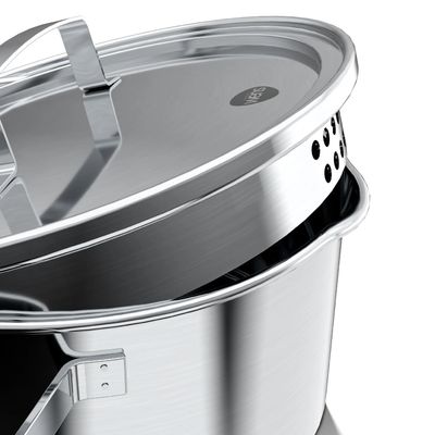 Imagen 2 del producto Cacerola Olla Acero Inoxidable De Cocina 24cm Tapa