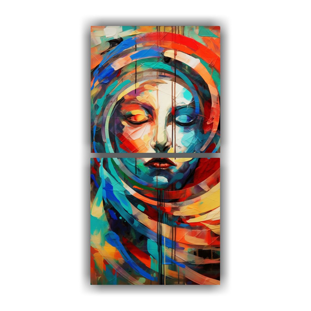 GENERICO - Conjunto De 2 Telas En Bastidor Con Temas De 20x40 Cm