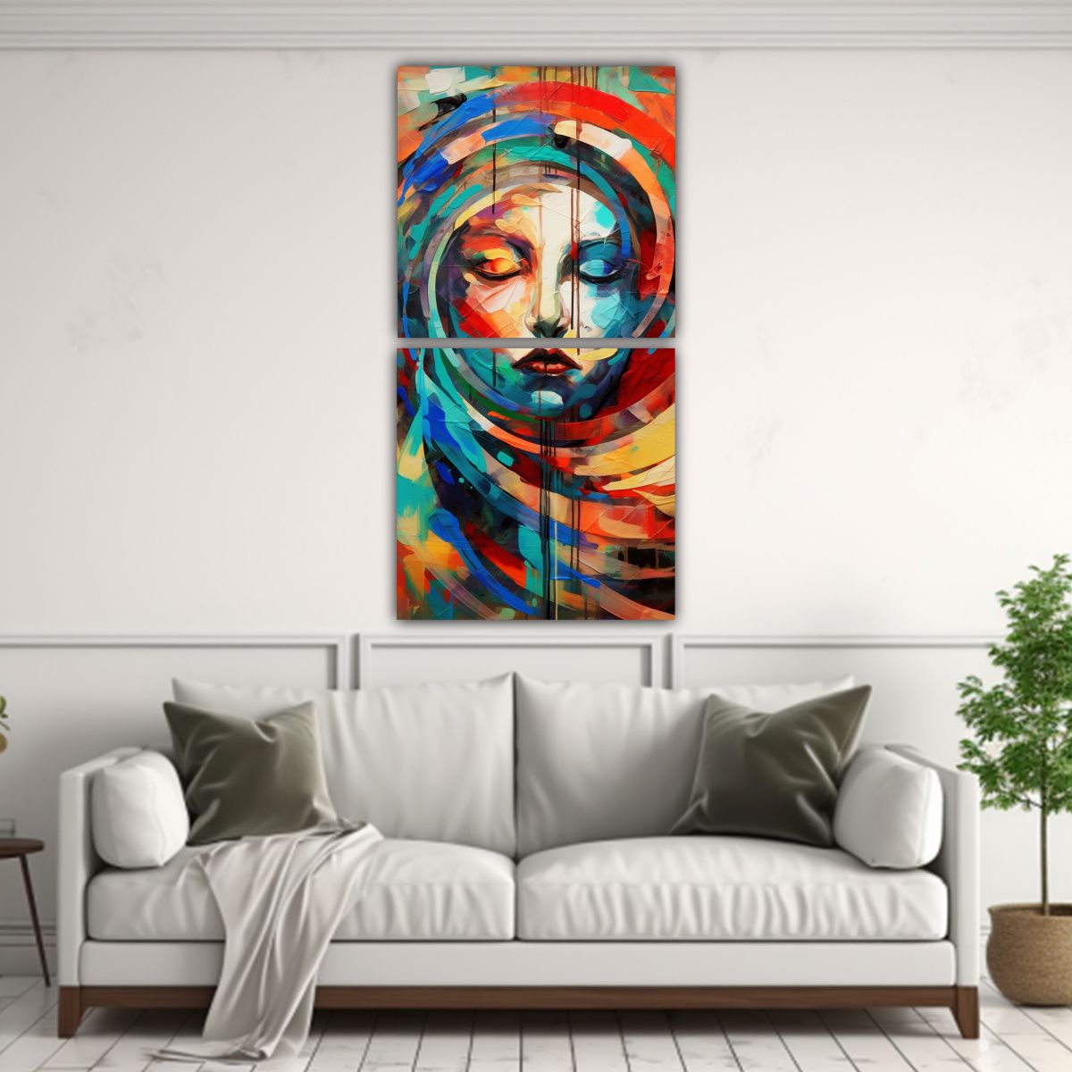 GENERICO - Conjunto De 2 Telas En Bastidor Con Temas De 20x40 Cm