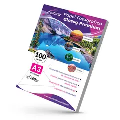 CURSOR - Papel Fotográfico Glossy A3 200 Gr Pack 100 Hojas