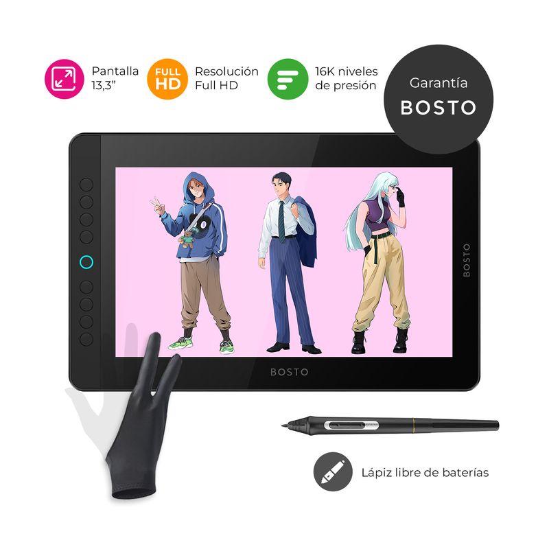 BOSTO - Tableta Gráfica Monitor Bosto BT-13HDK