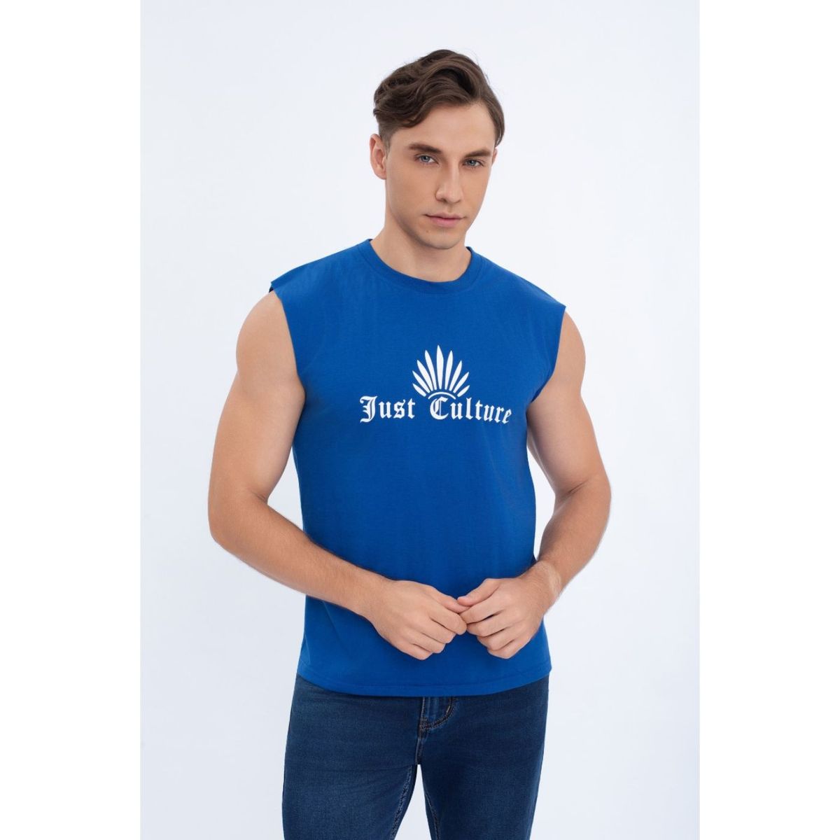 LIKE SHOP - Polera Musculosa Hombre Sin Mangas Diseño Colores 7603