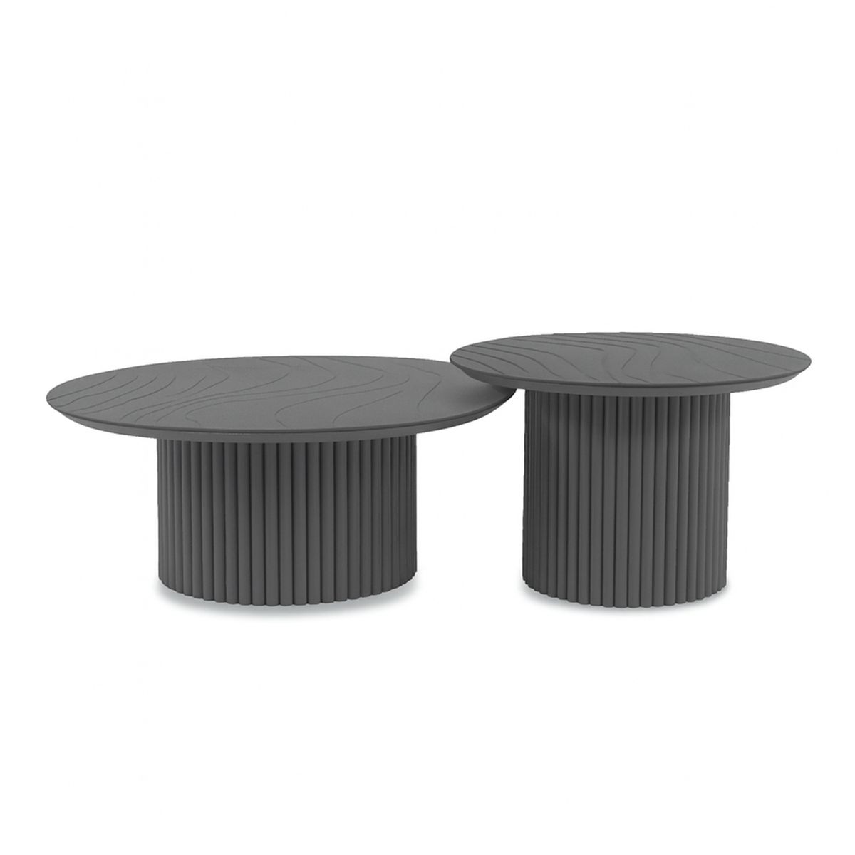 AMERITEX - Mesa de Centro Terraza Olsen Gris M