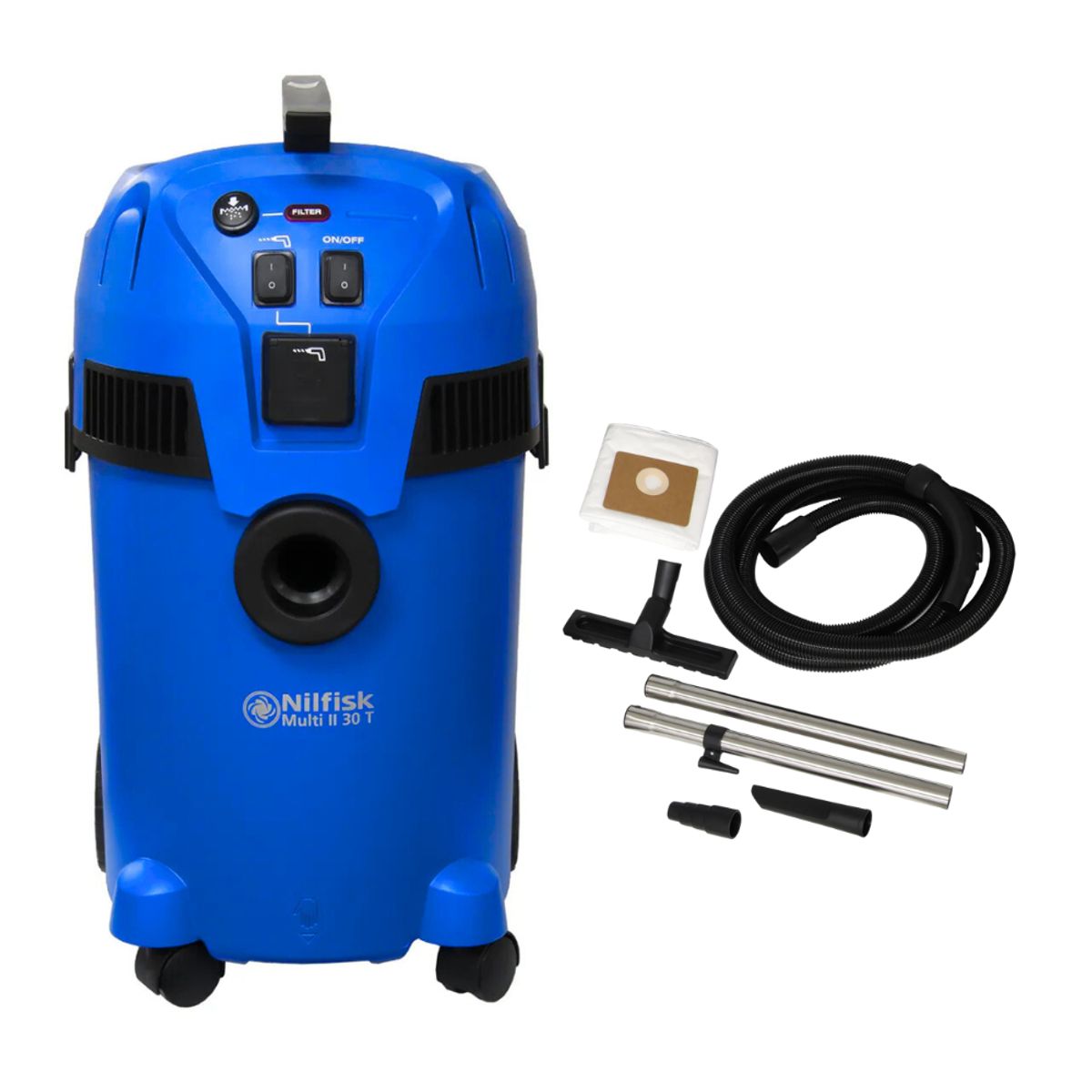 NILFISK - Aspiradora de Agua y Polvo 1400w MULTI II 30T NILFISK