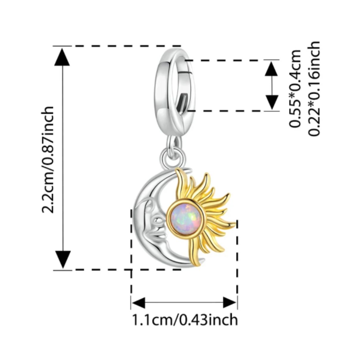 LK LUKSO - Charm Bohemio Luna Sol Plata 925