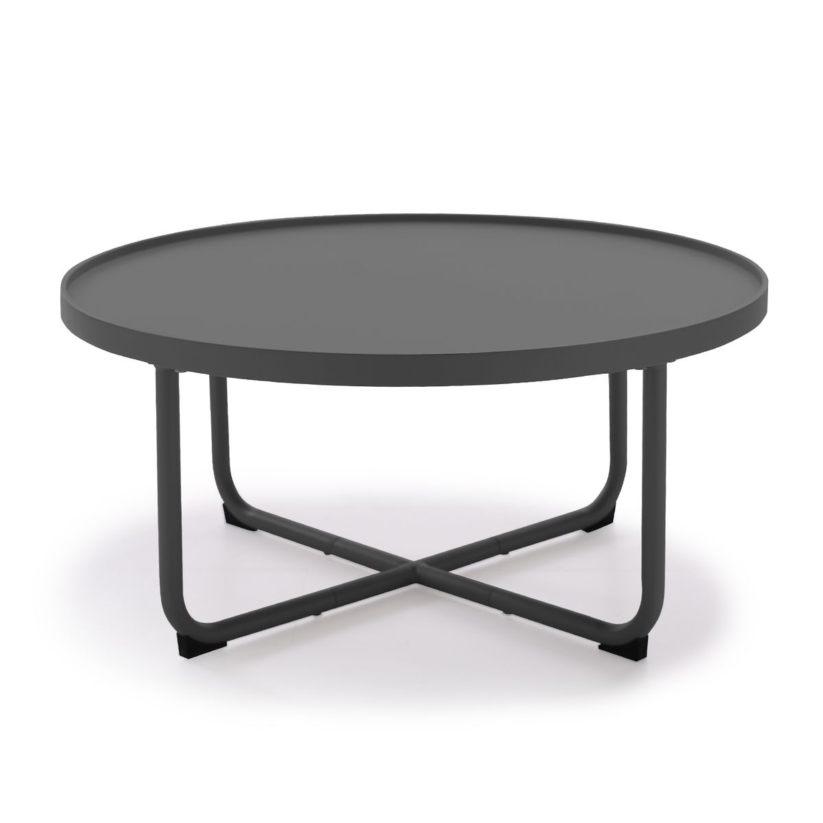 AMERITEX - Mesa Lateral Terraza Topsy S Gris Oscuro