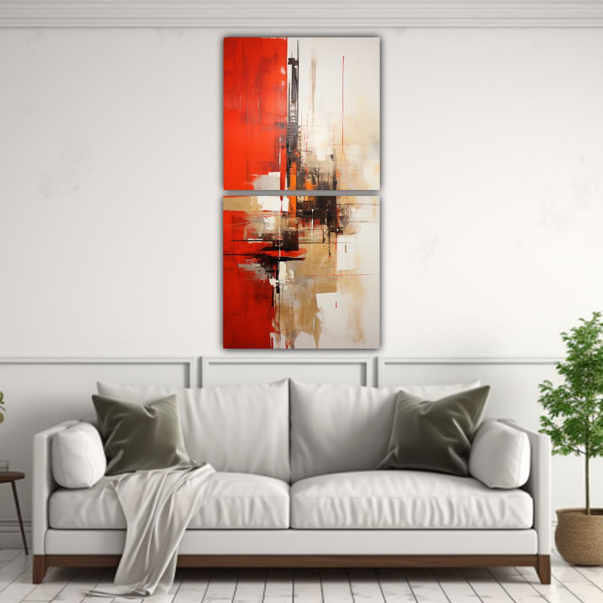 GENERICO - Comprar Pinturas Abstractas En Bastidor Temática 50x100 Cm