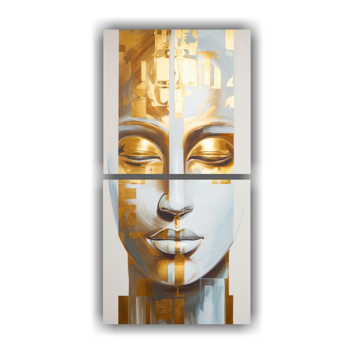 GENERICO - Pinturas De Arte De Pared Abstracto Estilo Oro Y 20x40 Cm