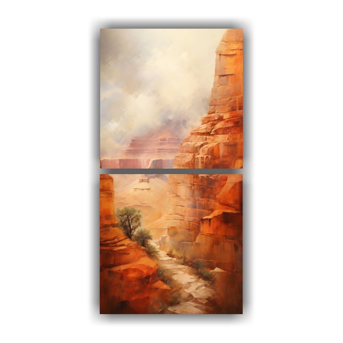 GENERICO - Cuadros Colores Naturaleza Viva Tonos Terrosos Y 30x60 Cm