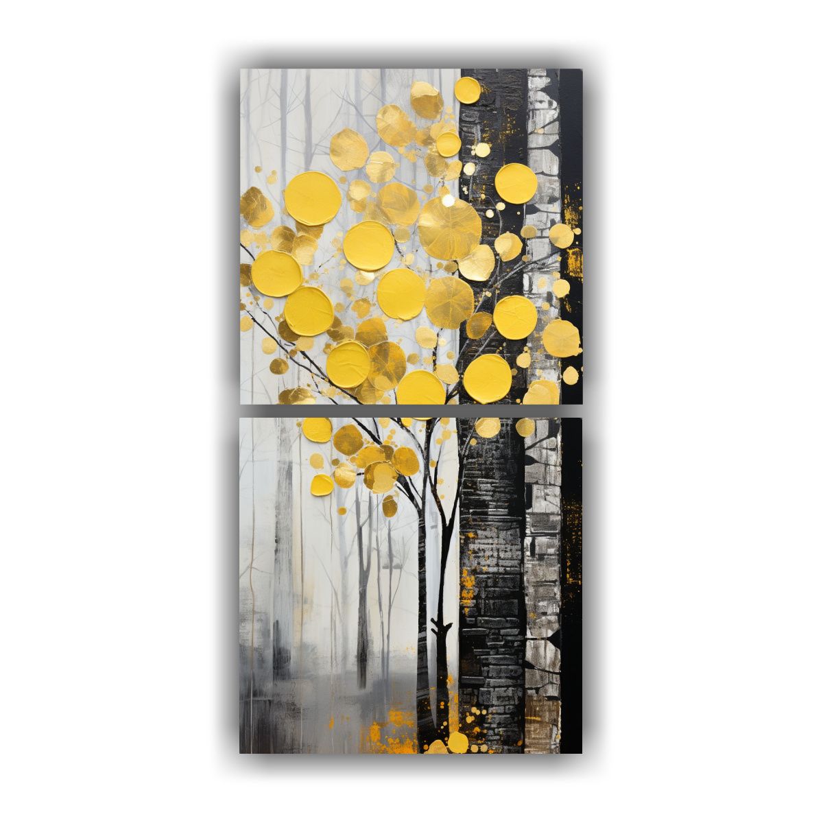 GENERICO - Lienzos Patron Intenso Naturaleza Viva Amarillo 20x40 Cm