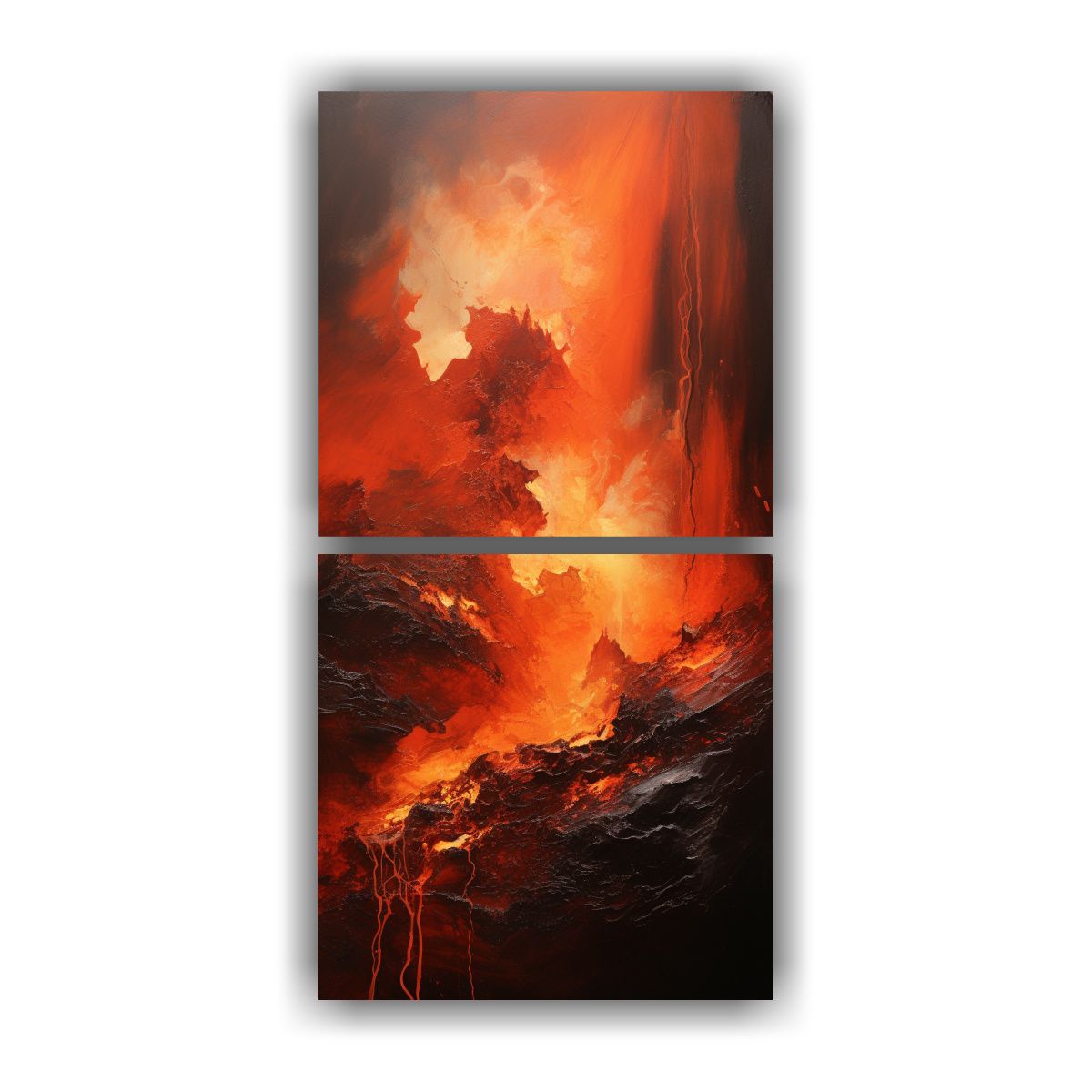 GENERICO - Cuadros De Tela Elegancia De Volcanes En Erupción 20x40 Cm