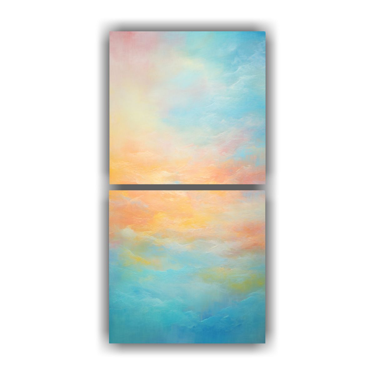 GENERICO - Cuadro Abstracto Forma Living Fusión De 40x80 Cm