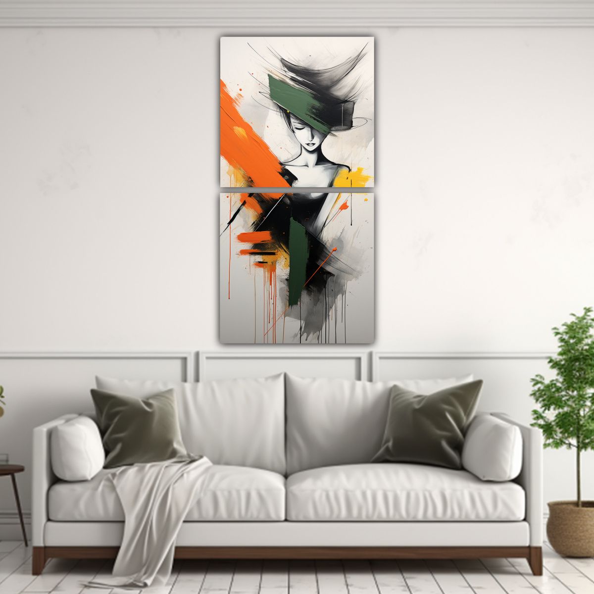 GENERICO - Pintura Abstracta Neominimalista De Arte Pop En 60x120 Cm