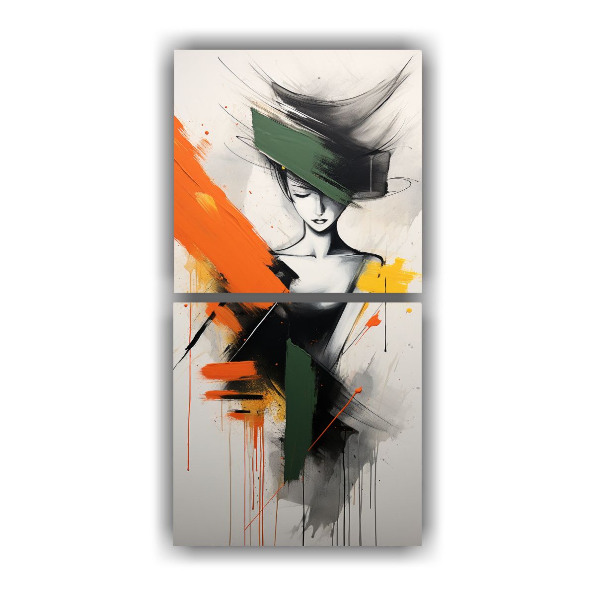 GENERICO - Pintura Abstracta Neominimalista De Arte Pop En 40x80 Cm