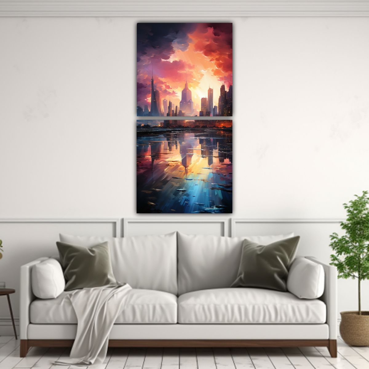 GENERICO - Cuadros Vanguardia Motivo Abstracto De Una 60x120 Cm