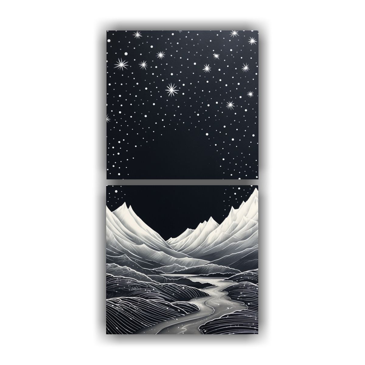 GENERICO - Diptico Tela Sublimada Unica Con Paisaje De 50x100 Cm