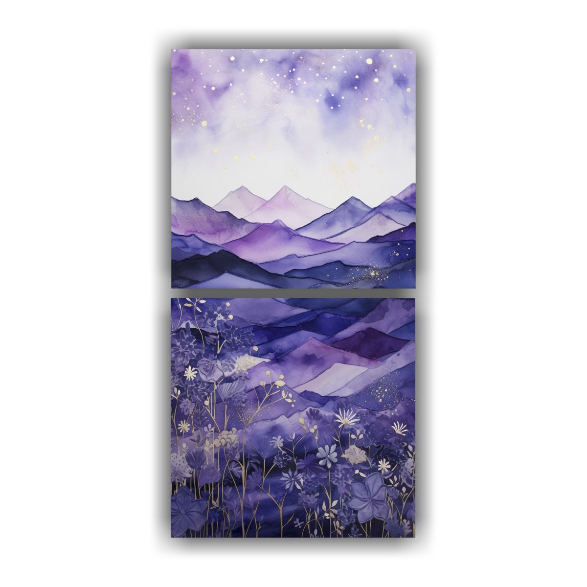 GENERICO - Cuadro Estilo Elegante Con Paisaje Montañoso 50x100 Cm