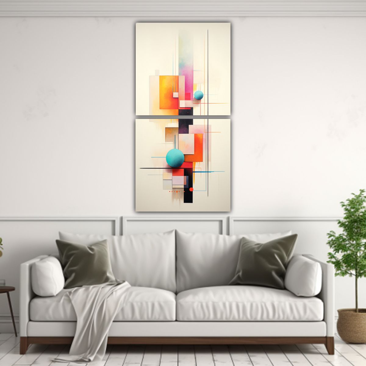 GENERICO - Cuadros Modernos Minimalistas Y Abstractos 20x40 Cm