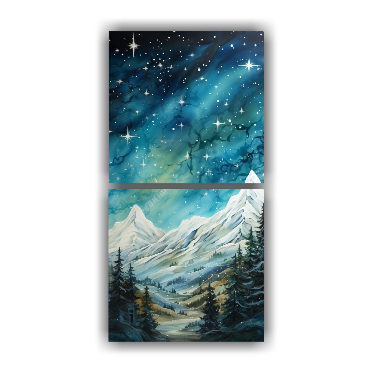 GENERICO - Paisaje De Montaña Con Estilo Elegante En 40x80 Cm