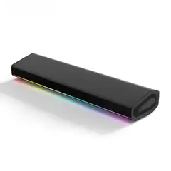 NOVYSTOR - Barra de Sonido Parlante Inalámbrico 5.3 Negro + Luces RGB