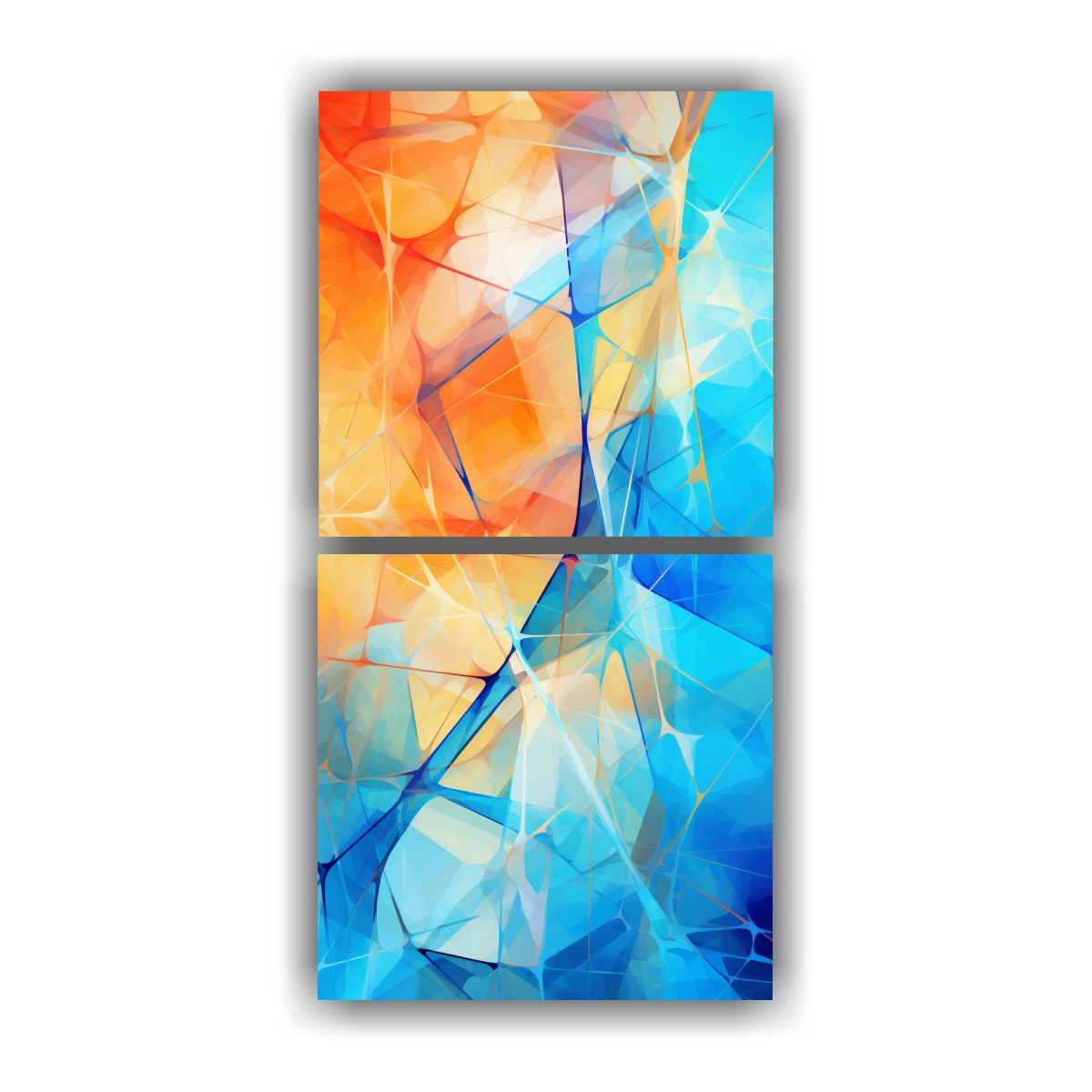 GENERICO - Pintura Abstracta De Líneas Y Formas Para 30x60 Cm