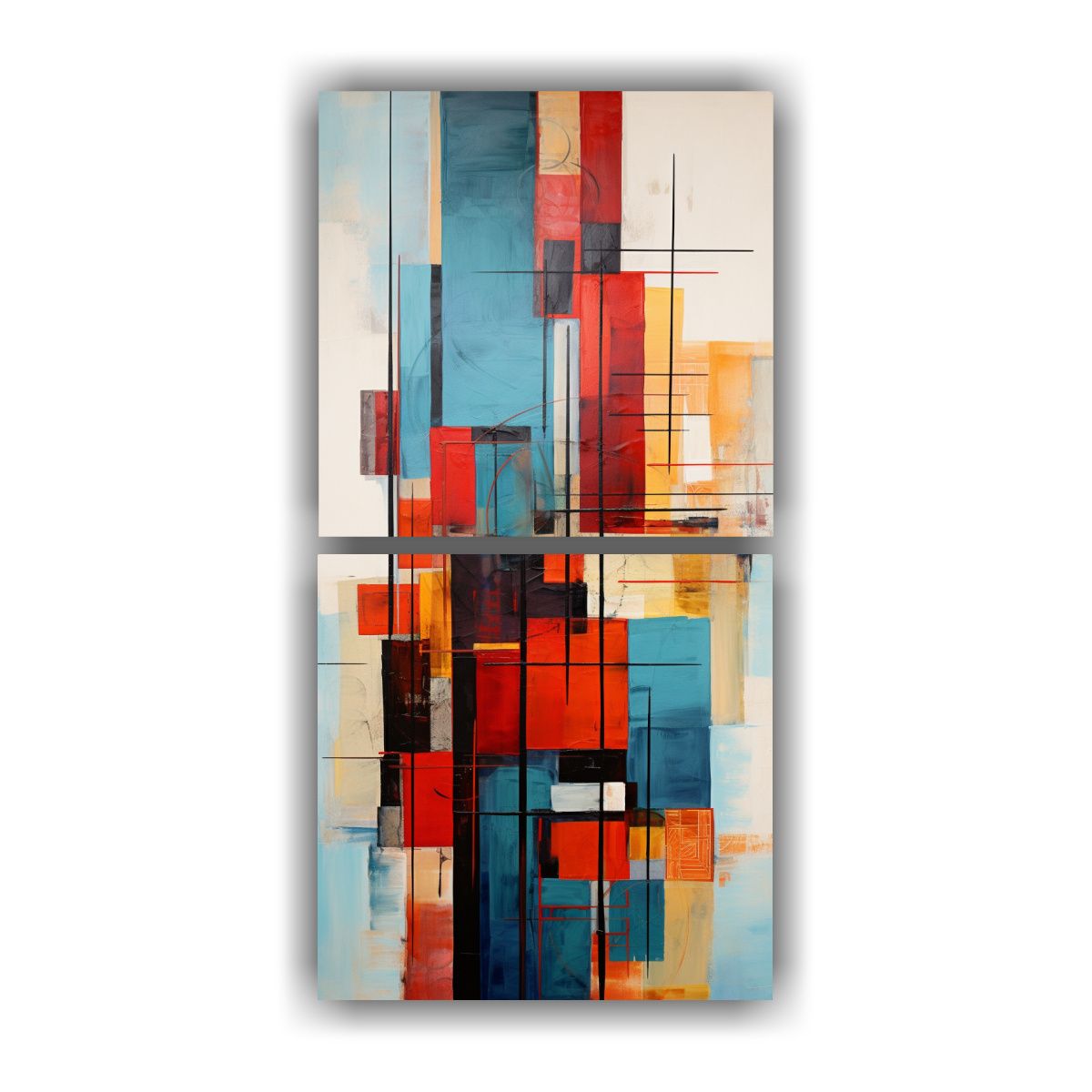 GENERICO - Cuadros De Pared Abstractos De Expresión En La 20x40 Cm