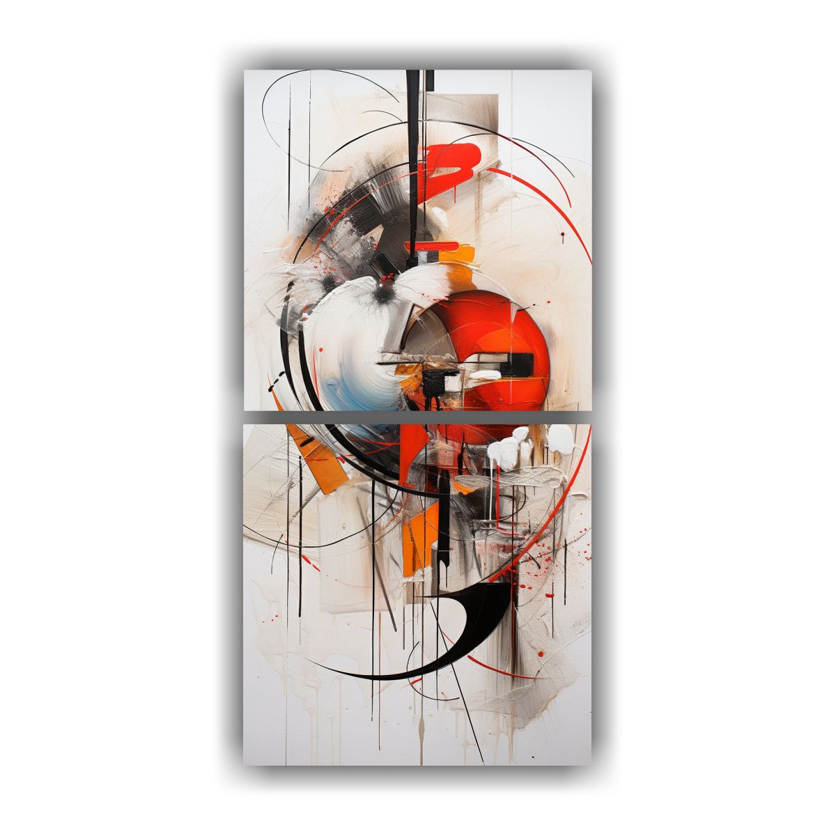 GENERICO - Cuadros Abstractos En Línea Set De 2 Cuadros De 60x120 Cm