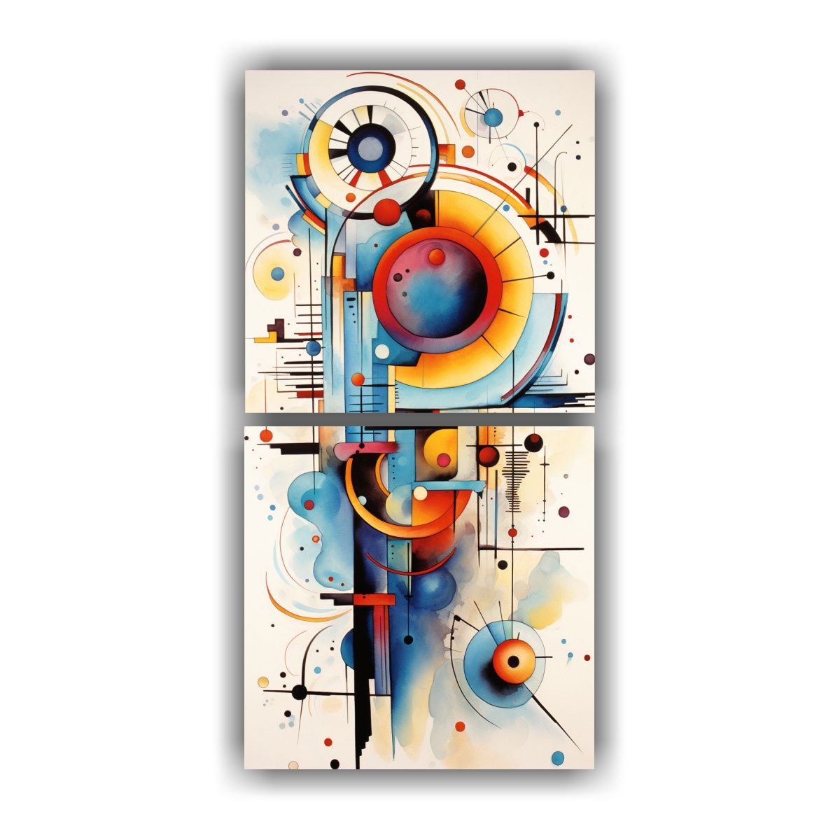 GENERICO - Artes Colores Originales Acuarelas Abstractas 60x120 Cm