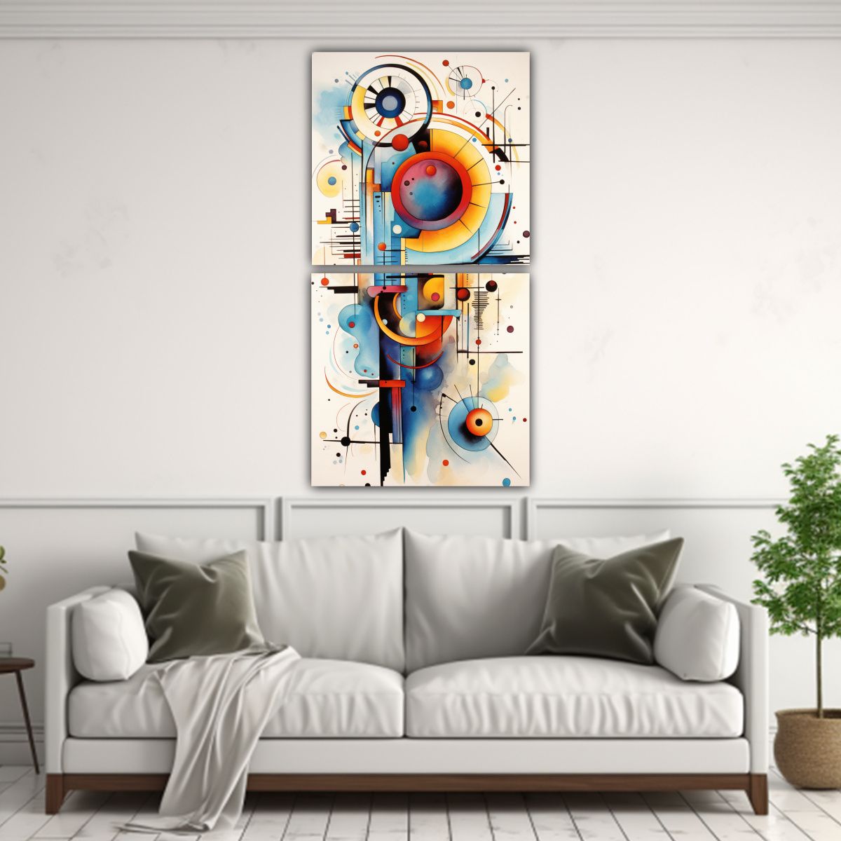 GENERICO - Artes Colores Originales Acuarelas Abstractas 60x120 Cm