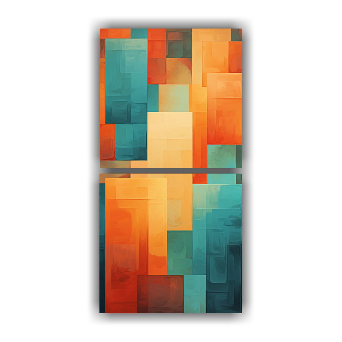 GENERICO - Cuadro Abstracto Con Patrón Continuo De Bordes 30x60 Cm