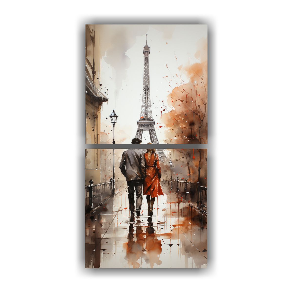 GENERICO - Cuadro Decorativo Pareja Joven Caminando Frente A 60x120 Cm