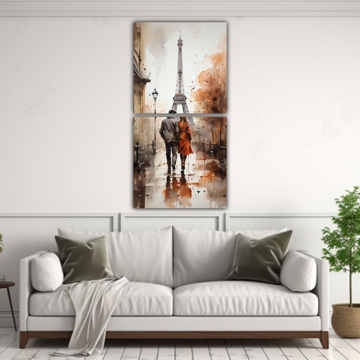 GENERICO - Cuadro Decorativo Pareja Joven Caminando Frente A 60x120 Cm