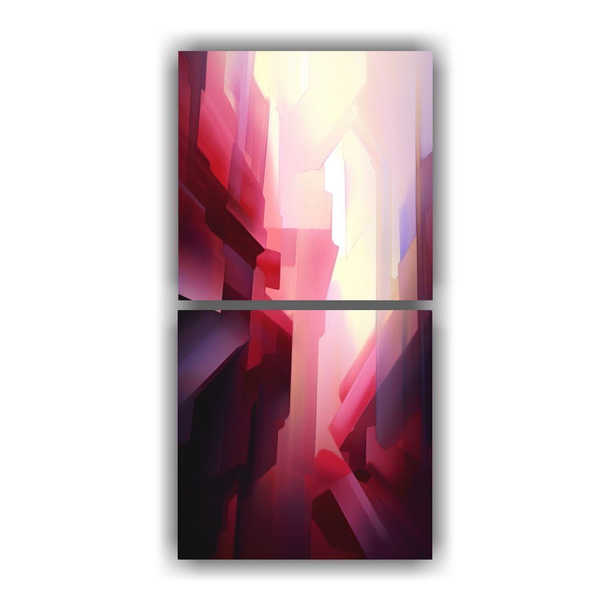 GENERICO - Conjunto De 2 Lienzos Abstractos Para Decorar La 60x120 Cm