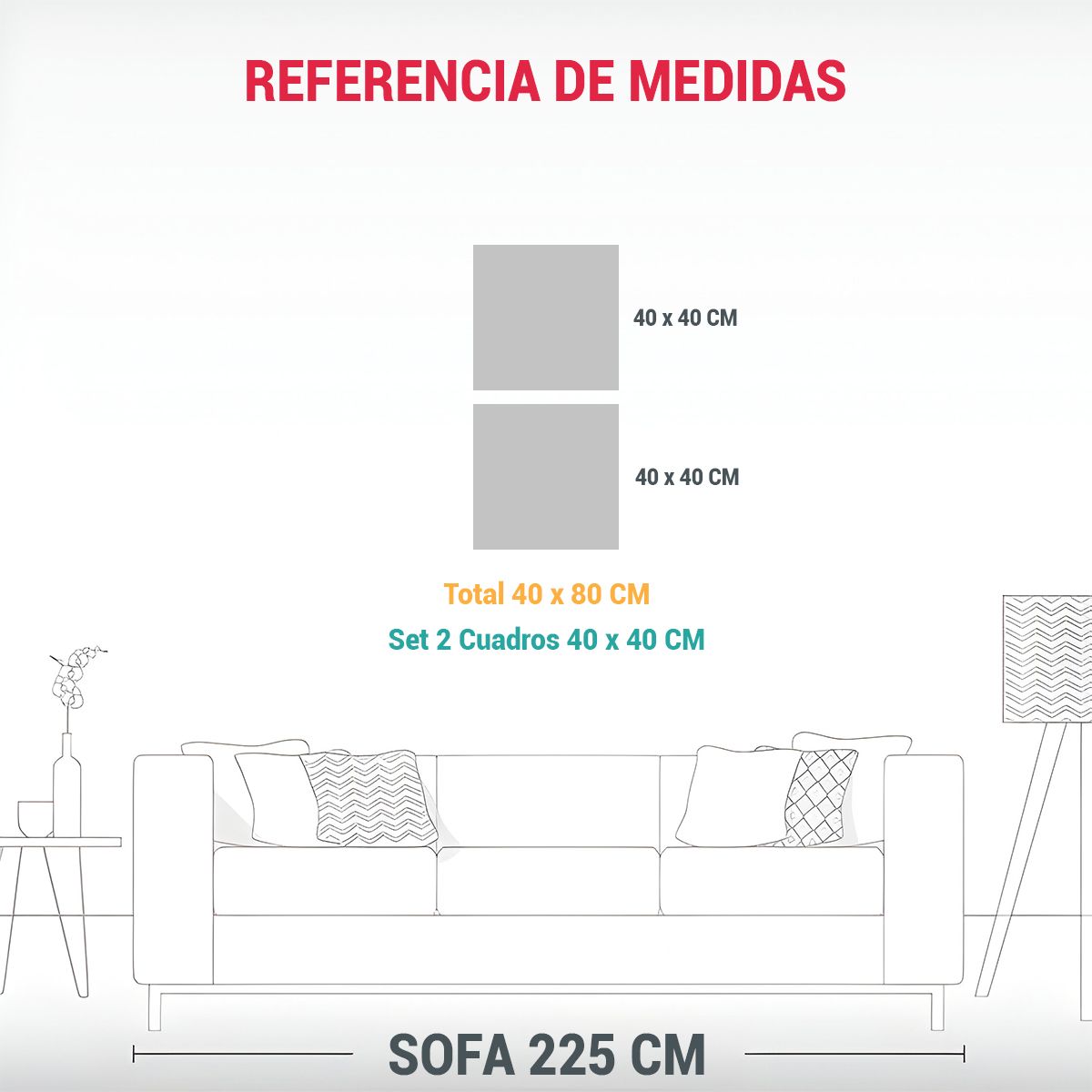 GENERICO - Cuadro Imagen Alegría Representación Abstracta 40x80 Cm