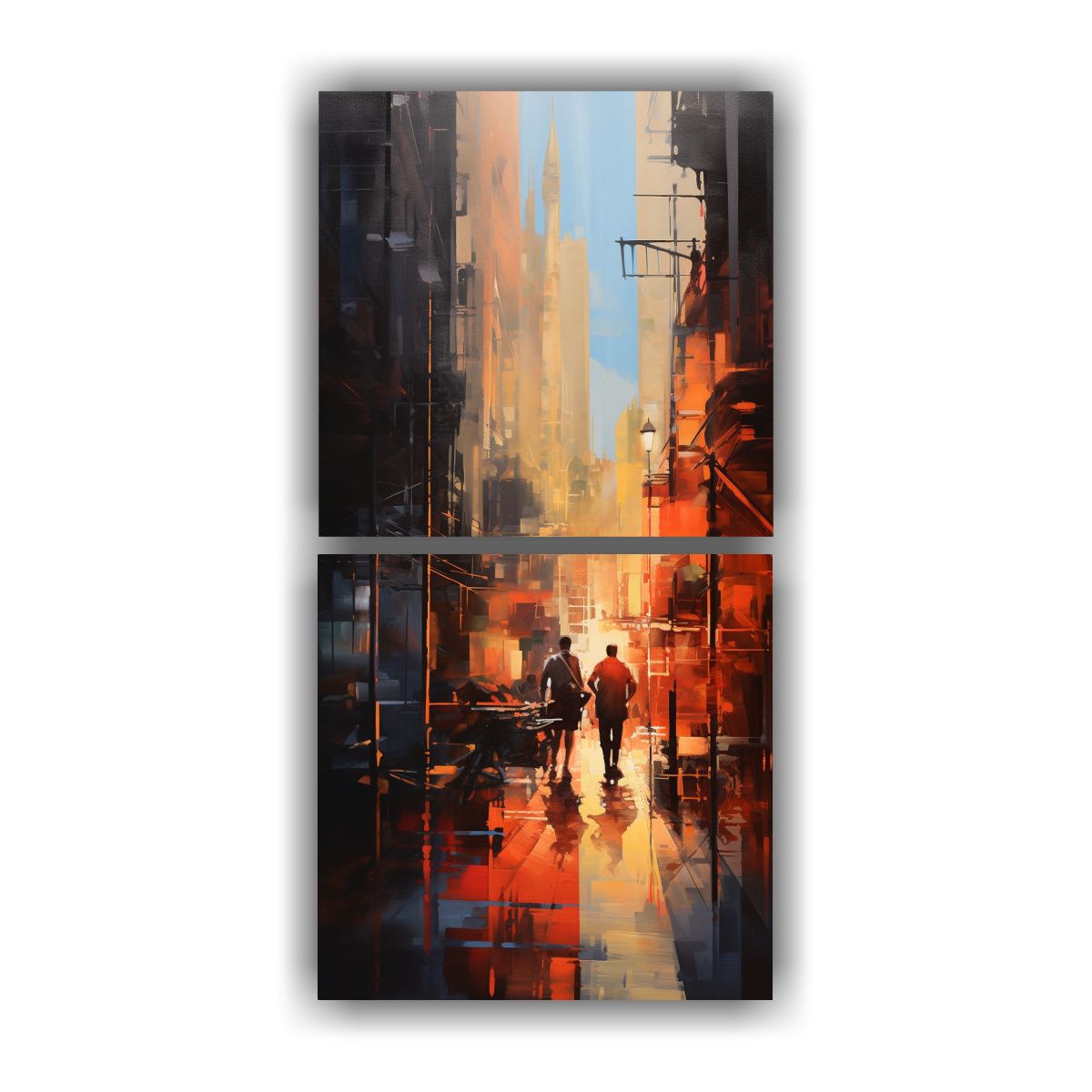 GENERICO - Pinturas Decorativas De Dos Lienzos De Tela 60x120 Cm