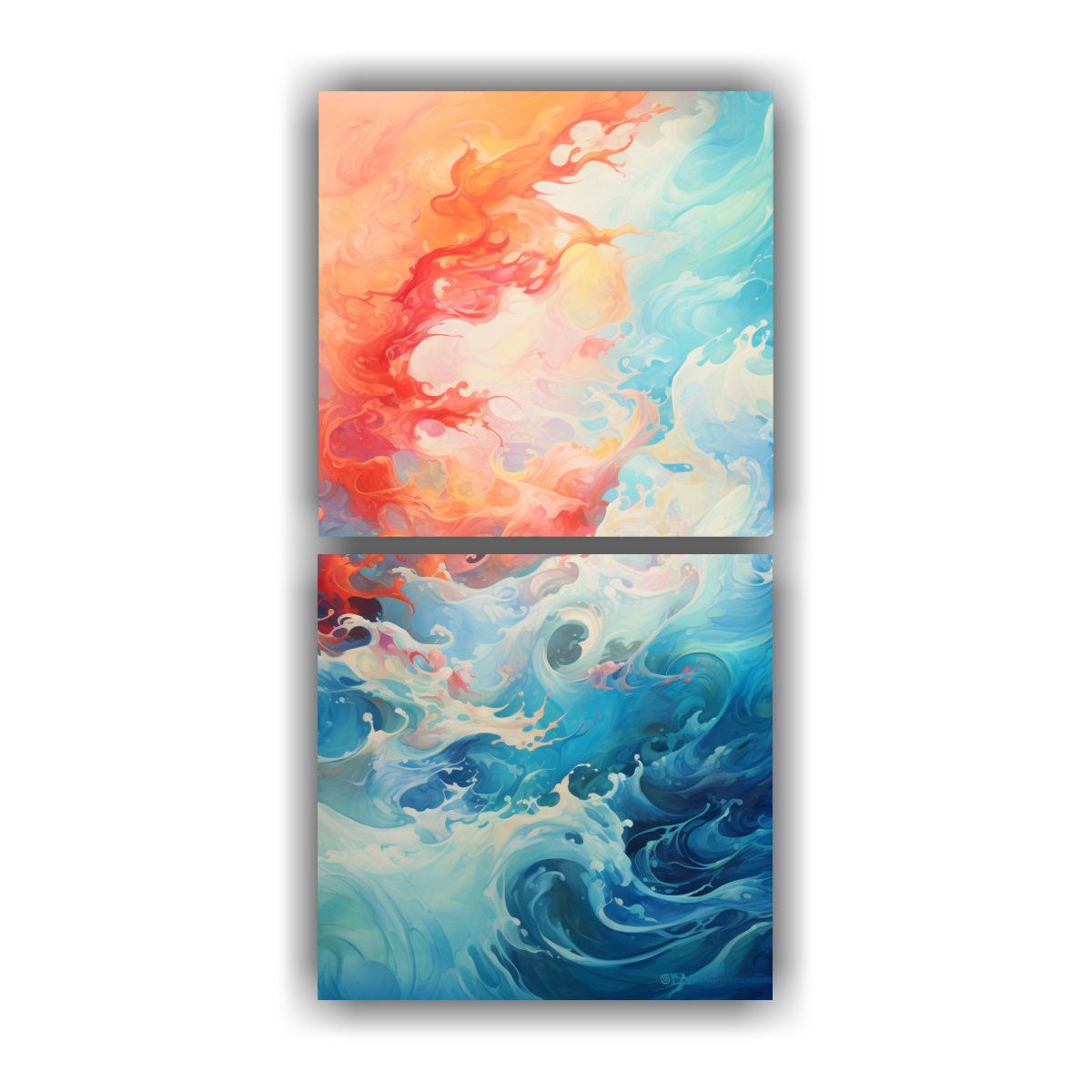 GENERICO - Artes De Pared Calidez Abstracta Sinfonía De 60x120 Cm